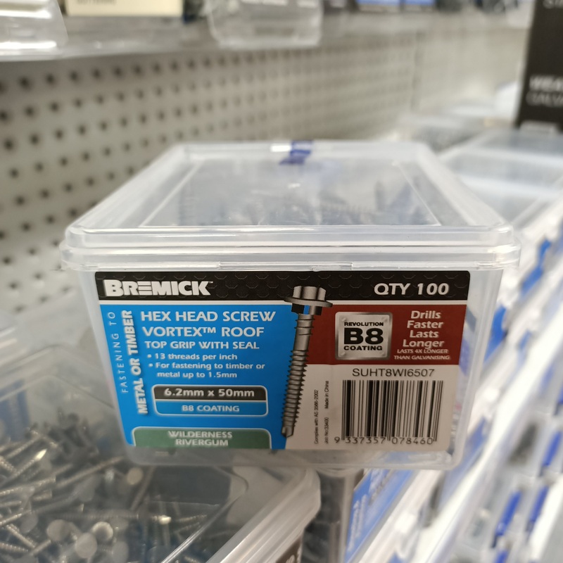 SCREW T17 B8 12G X 50MM WILDERNESS BOX 100 BREMICK
