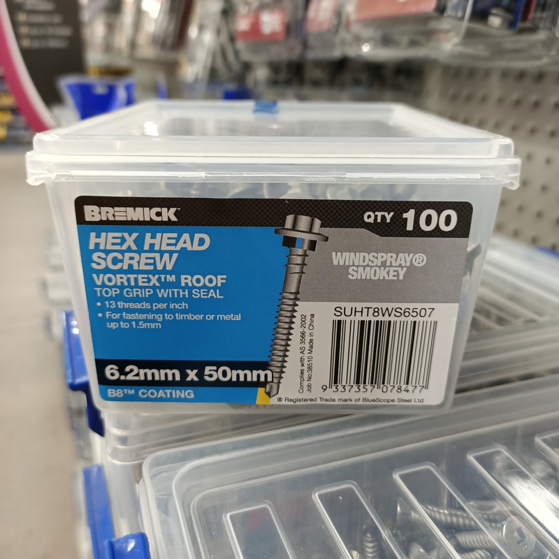 SCREW T17 B8 12G X 50MM WINDSPRAY BOX 100 BREMICK