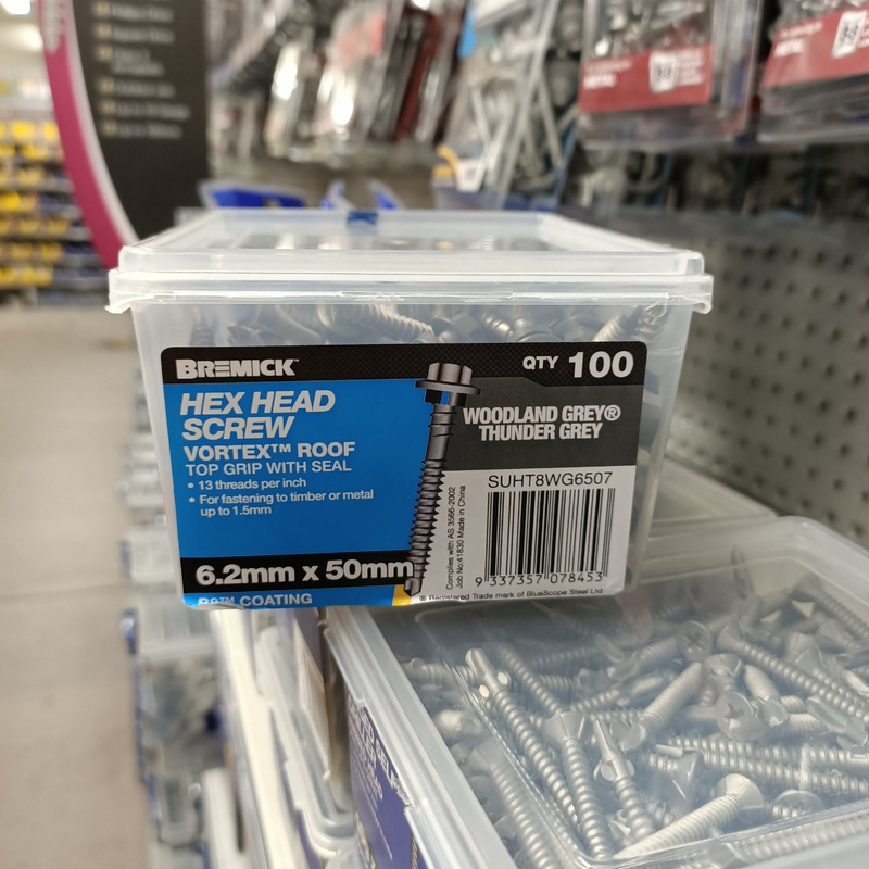 SCREW T17 B8 12G X 50MM WOODLAND GREY BOX 100 BREMICK 078453
