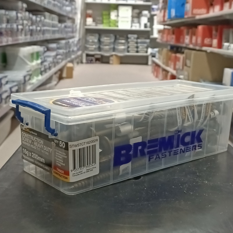 SCREW WASHER HEAD C3 T40 16G X 200MM BOX 50 BREMICK 395741