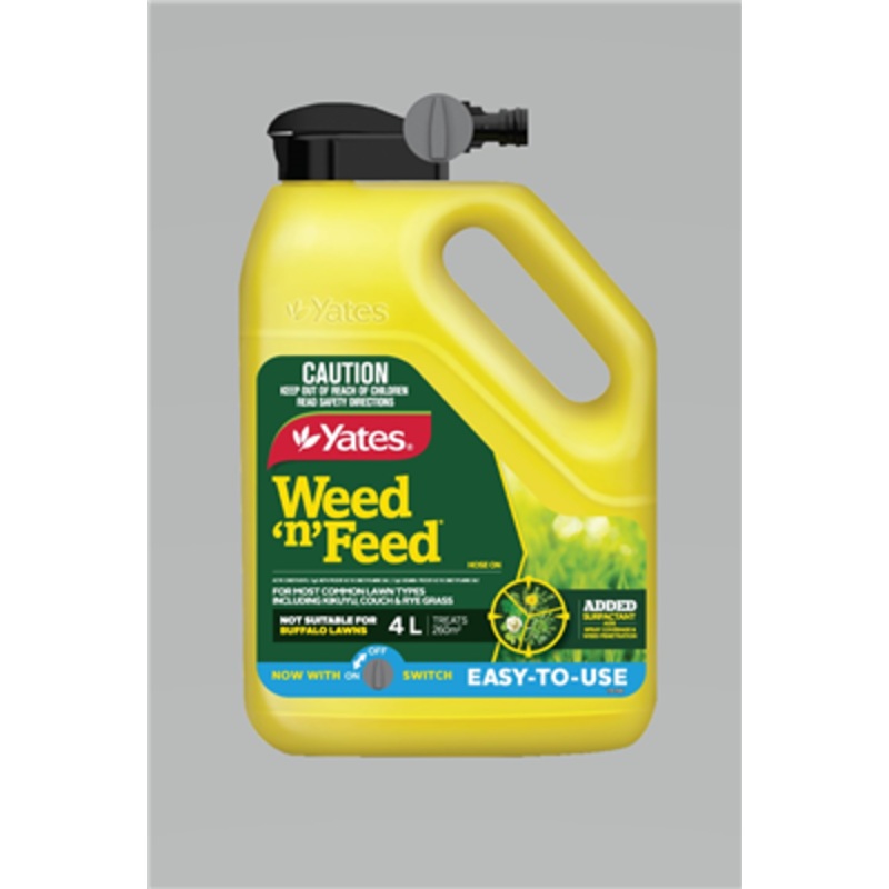 WEED N FEED HERBICIDE HOSE ON/OFF 4LT YATES