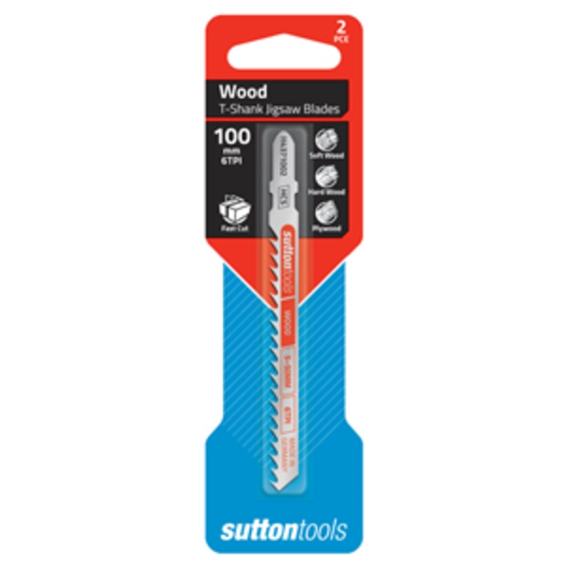 BLADE JIGSAW GENERAL PURPOSE 100mm X 6T PKT 2 SUTTON H4371002