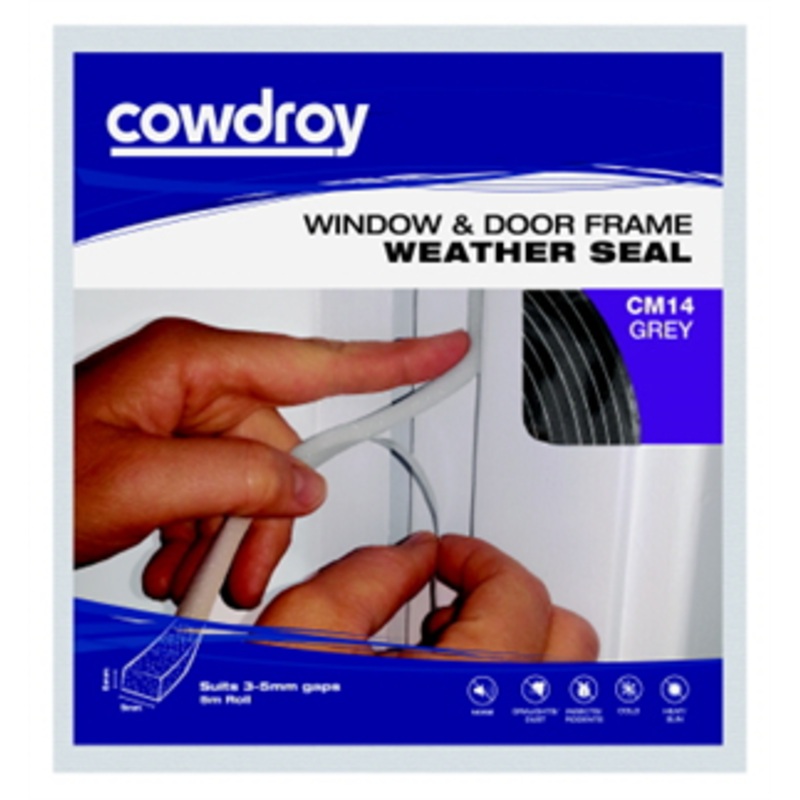 FOAM SEAL GREY 9MM X 6MM X 5M ROLL COWDROY CM145GR
