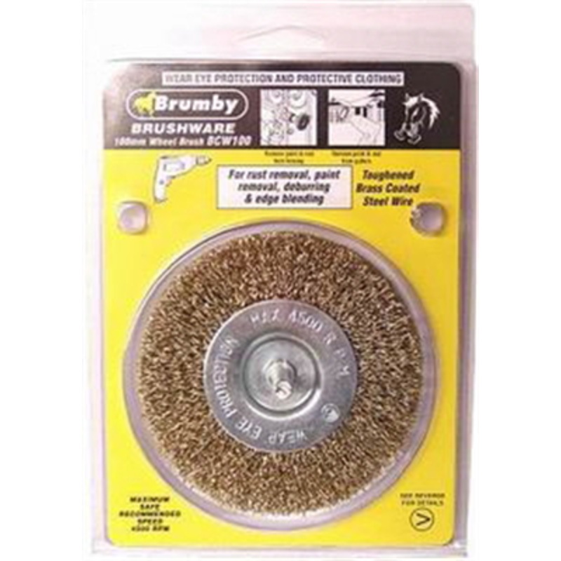 WIRE WHEEL 100 x 6.3MM SHANK ECON