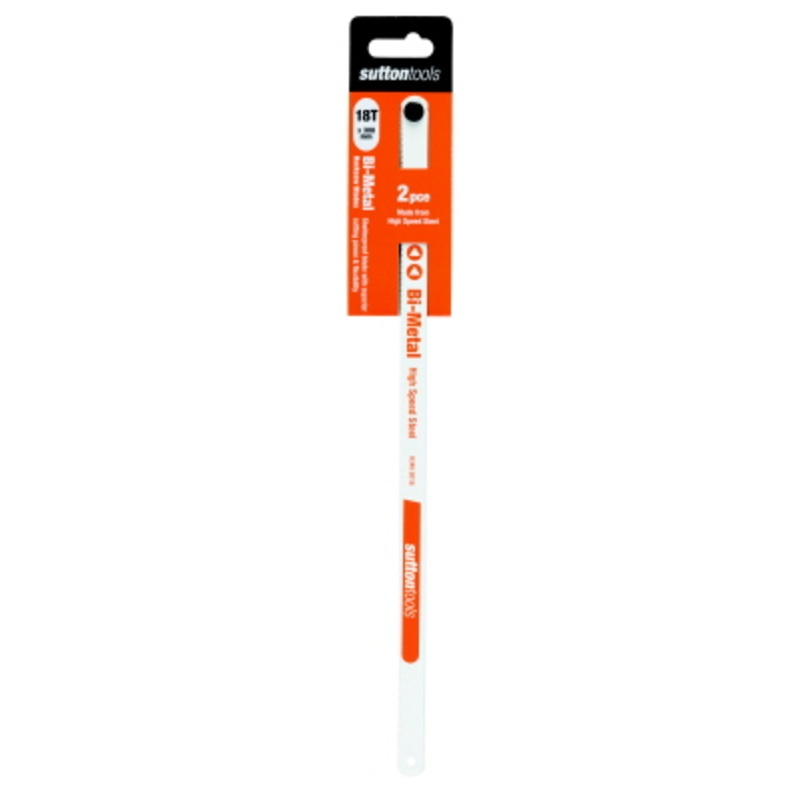BLADE HACKSAW 18T BI METAL HSS PKT 2 SUTTON