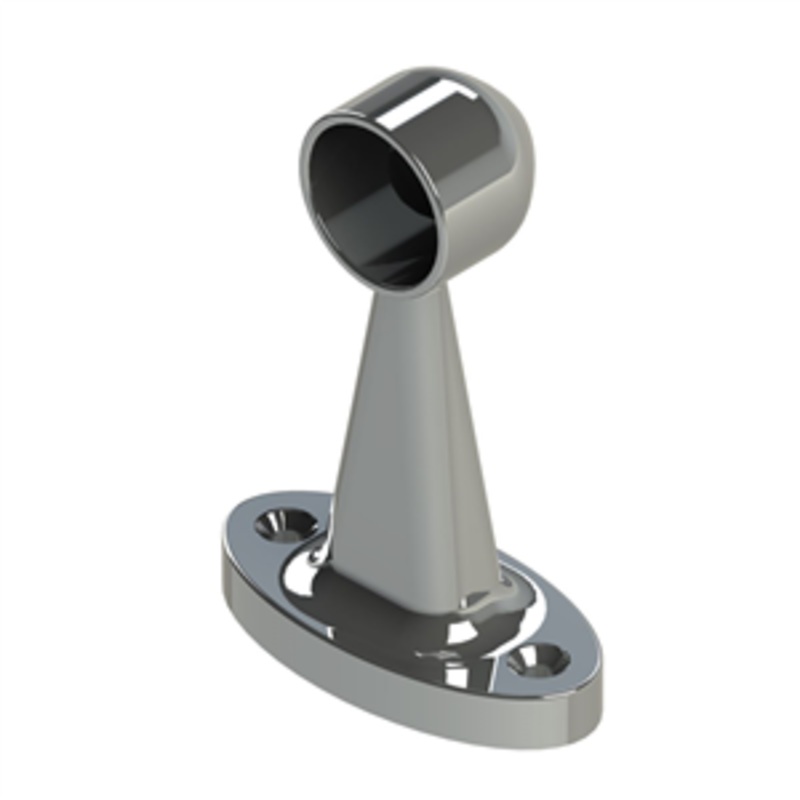 CHROME PLATED PILLAR END 19MM CARD OF 2