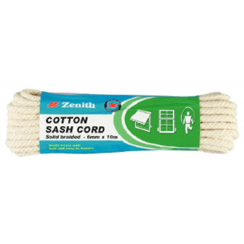 CORD SASH COTTON 6MM X 10M HANK