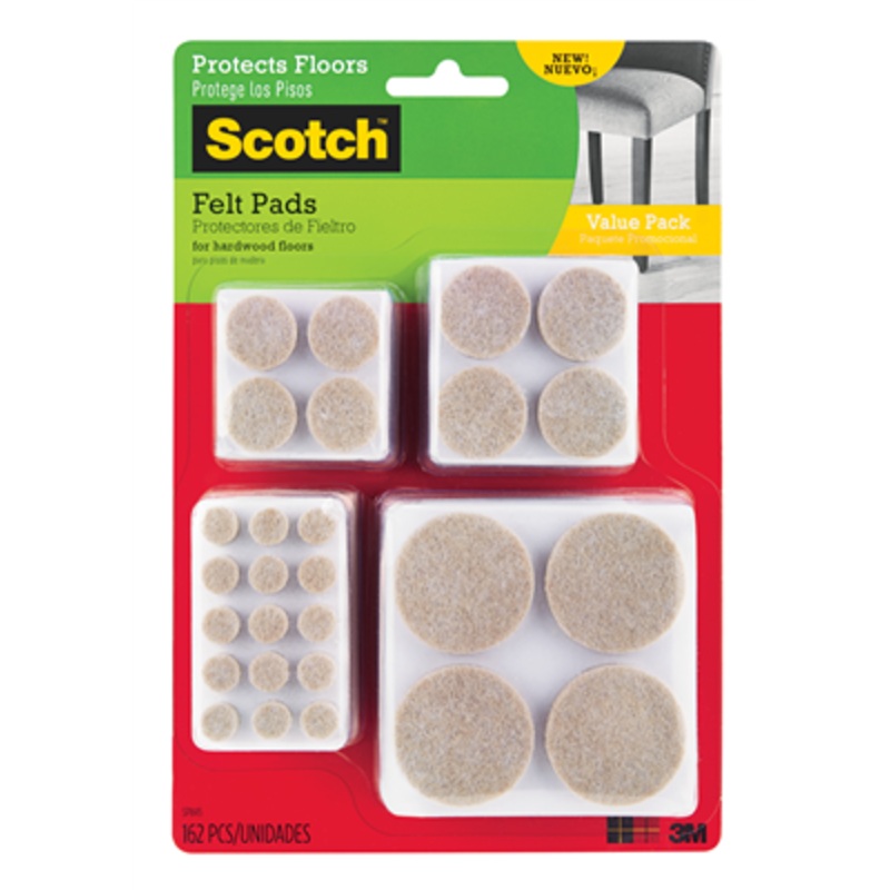 FELT PADS VALUE PACK BEIGE PACK OF 162