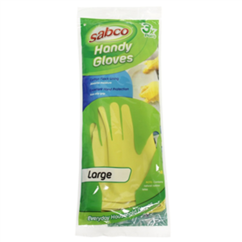 GLOVE HANDY 3 PAIRS LARGE SABCO