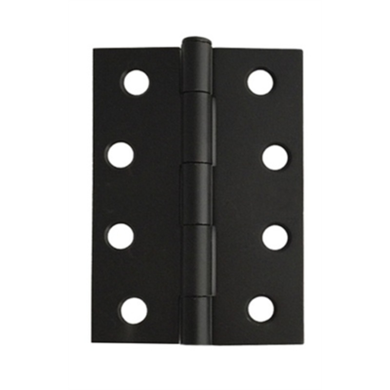 HINGE BLACK FIXED PIN 100 X 75 X 1.6MM