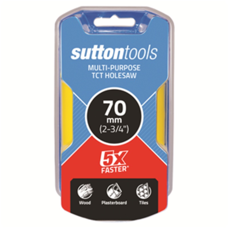 HOLE SAW 70MM MULTIPURPOSE TCT SUTTON