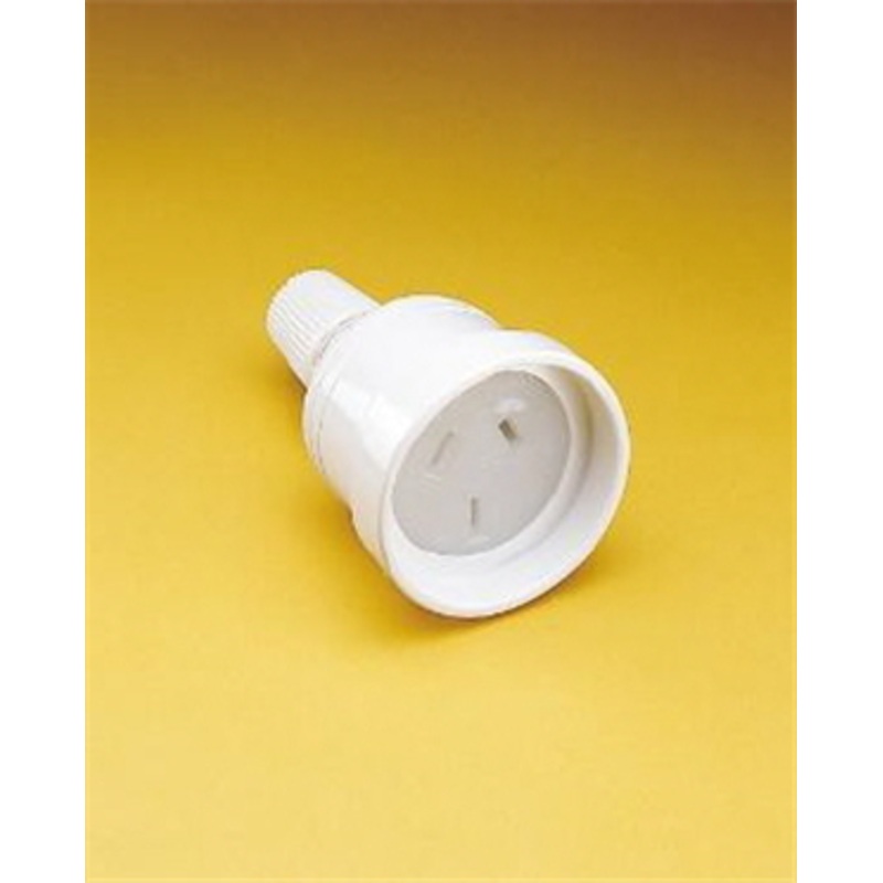 PLUG SOCKET EXT STANDARD CLEAR 10 AMP 8MM BAGGED CD7PCL