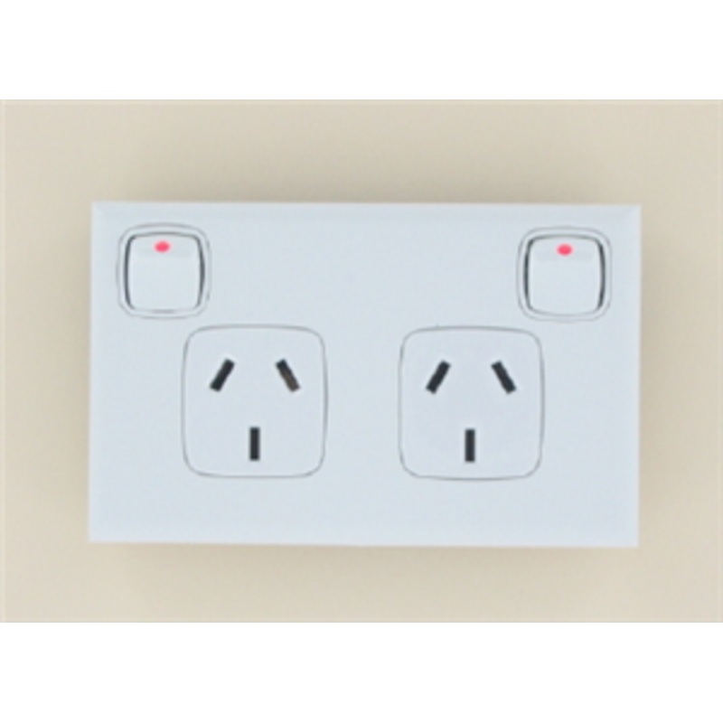 POWER POINT 10AMP DOUBLE WHITE HPM