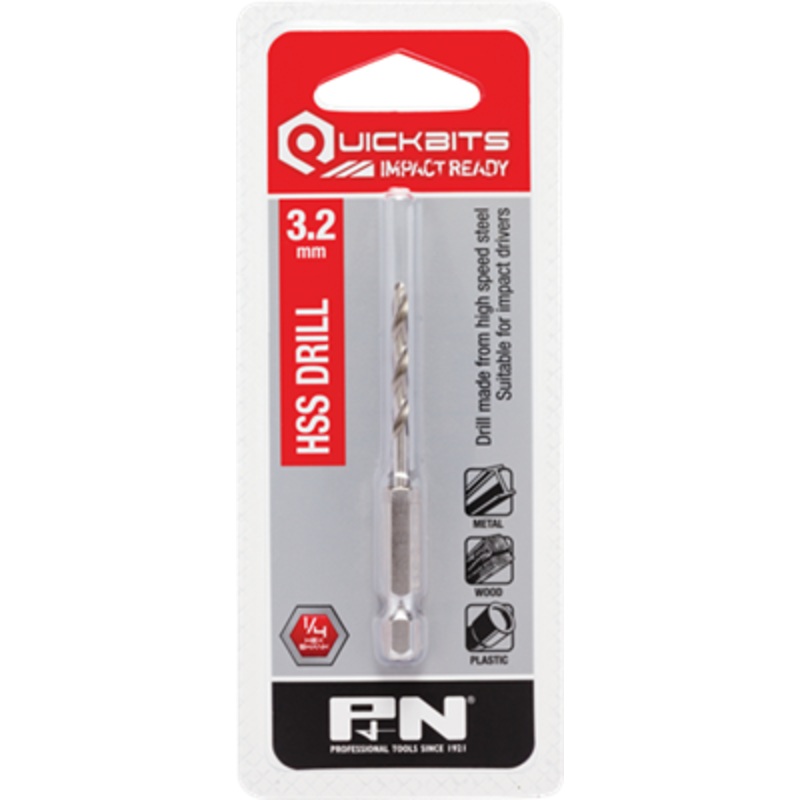 QUICKBIT HSS DRILL BIT 3.2MM P&N