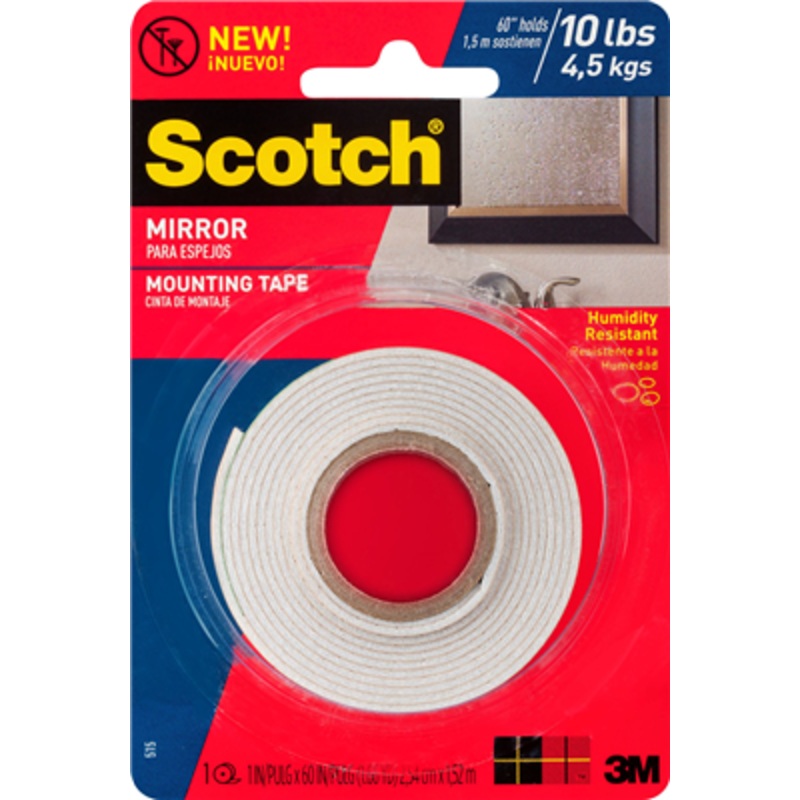 TAPE MIRROR MOUNTING 25MM X 1.5M SCOTCH