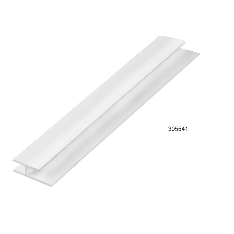 PVC H Mould Straight Jointer for 4.5mm thick sheets 3000mm long