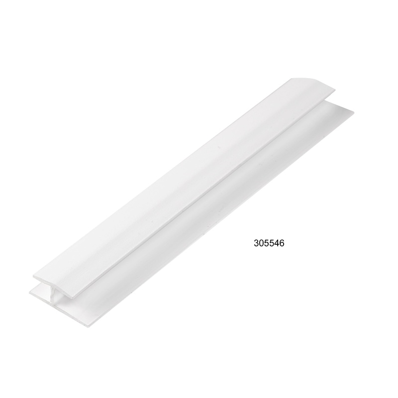 PVC H Mould Straight Jointer for 6mm thick sheets 3000mm long