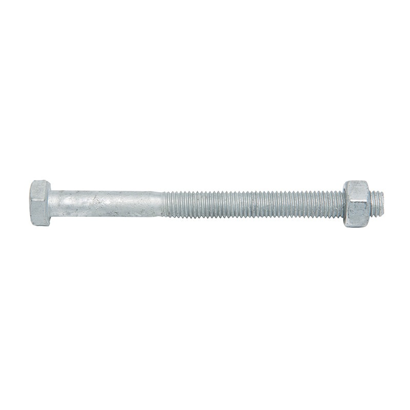 BOLT NUT HEX METRIC HOT DIP GAL M10 X 120MM BOX 50 065828