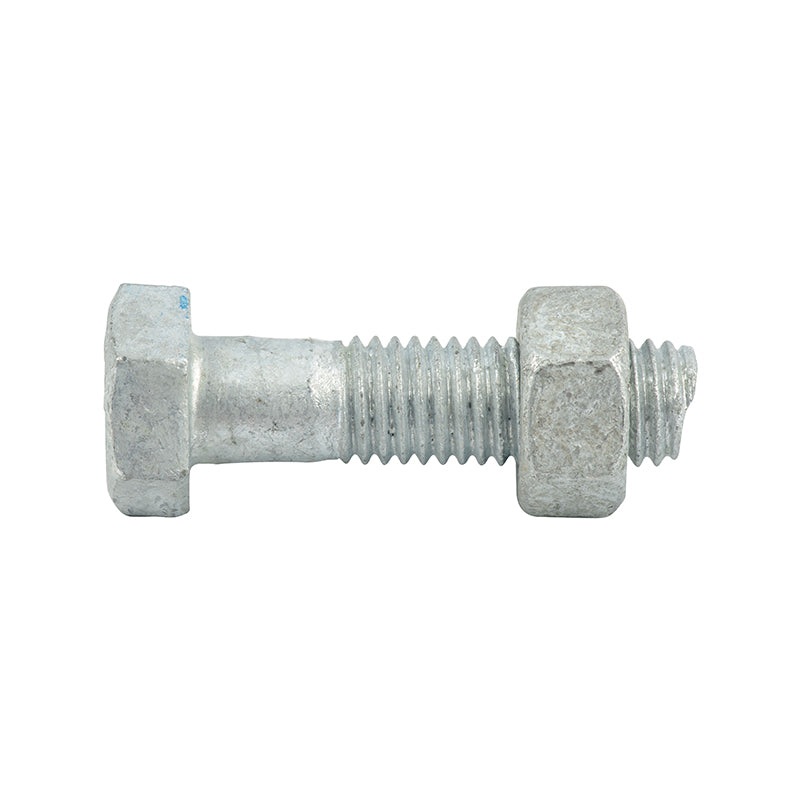BOLT NUT HEX METRIC HOT DIP GAL M10 X 40MM BOX 50 067440