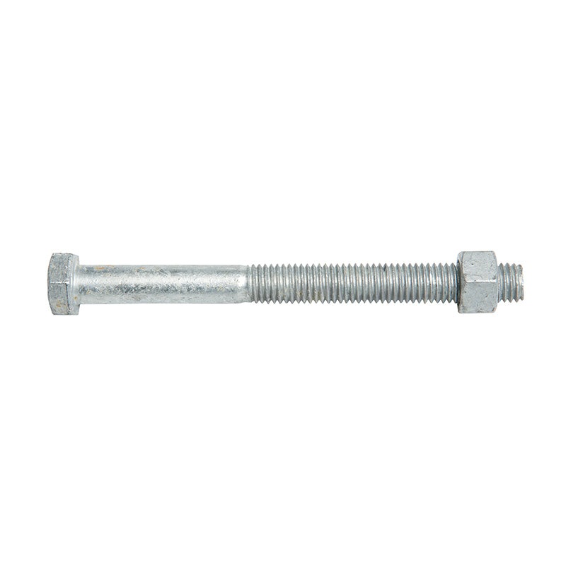 BOLT NUT HEX METRIC HOT DIP GAL M12 X 130MM BOX 25 065903