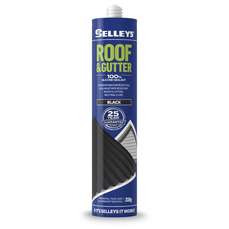 SILICONE ROOF & GUTTER 310G BLACK SELLEYS