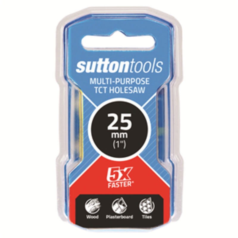 HOLE SAW 25MM MULTIPURPOSE TCT SUTTON