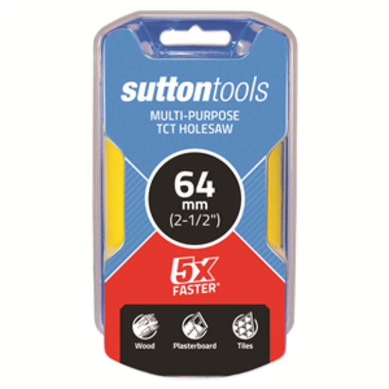 HOLE SAW 64MM MULTIPURPOSE TCT SUTTON