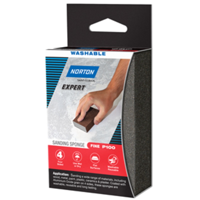 SANDING BLOCK FOAM 4 SIDED FINE NORTON