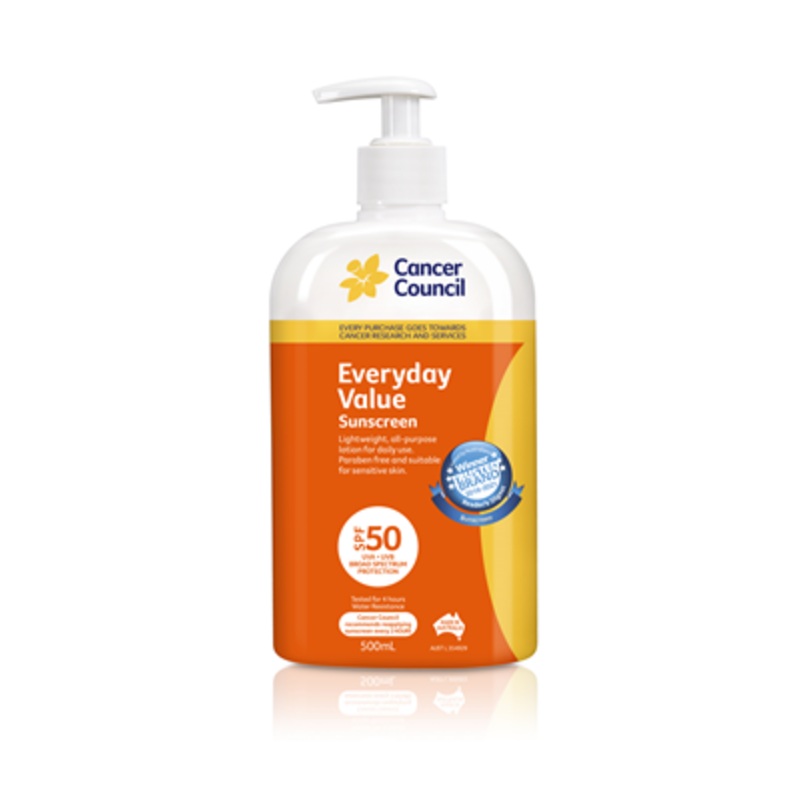 SUN SCREEN SPF50 EVERYDAY VALUE 500ml