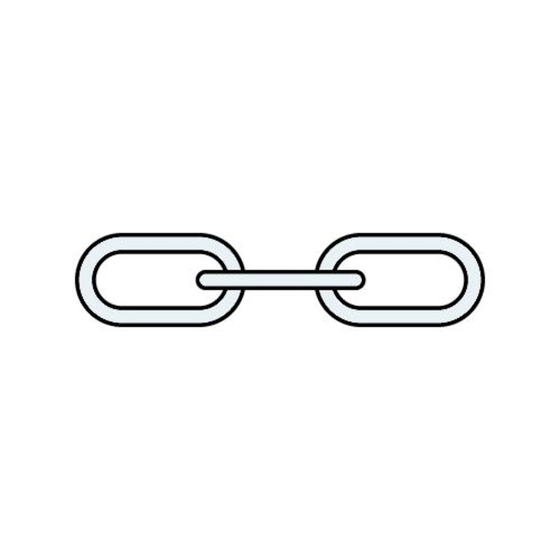 1/4 x 4′ Anchor Lead Chain White