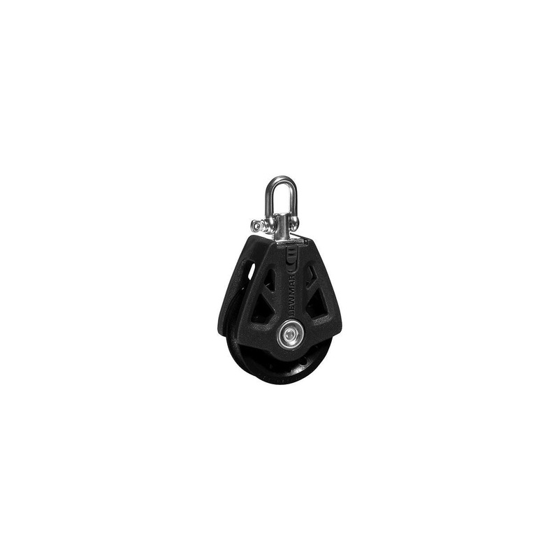 Lewmar 50MM Synchro Block, Single Black, 1/4 – 3/8 Line