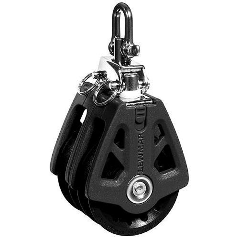 Lewmar 60MM Synchro Block, Double Black, 5/16 – 3/8 Line