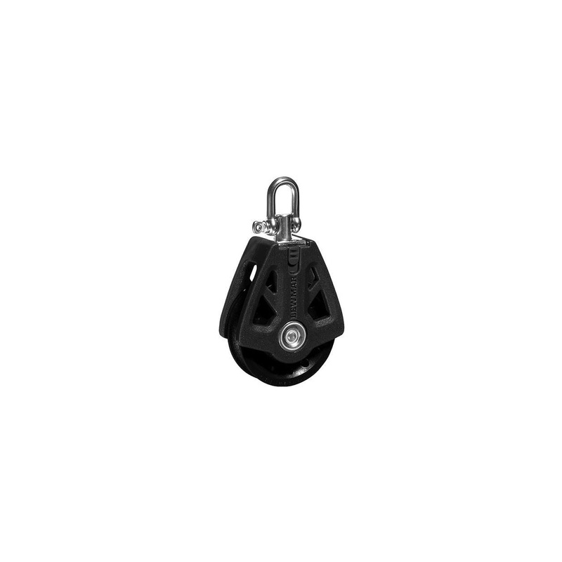 Lewmar 60MM Synchro Block, Single Black, 5/16 – 3/8 Line