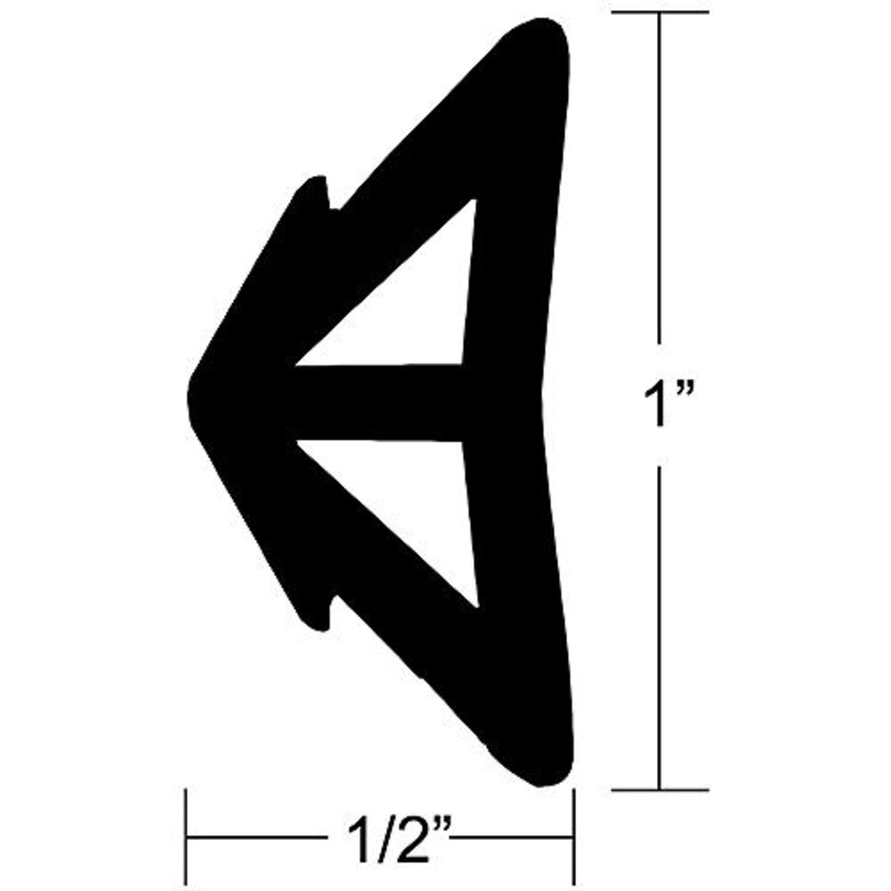 Taco V120338BKA501 Flexible Vinyl Insert, 50′ Black