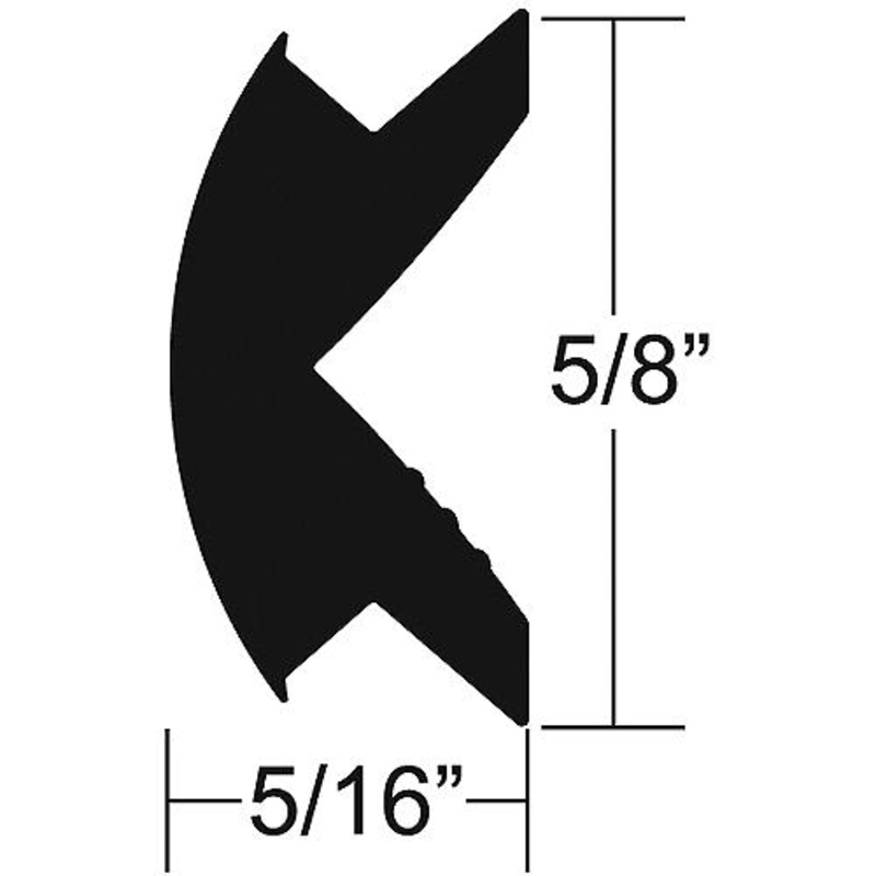 Taco V120342BKA501 Flexible Vinyl Insert, 50′ Black