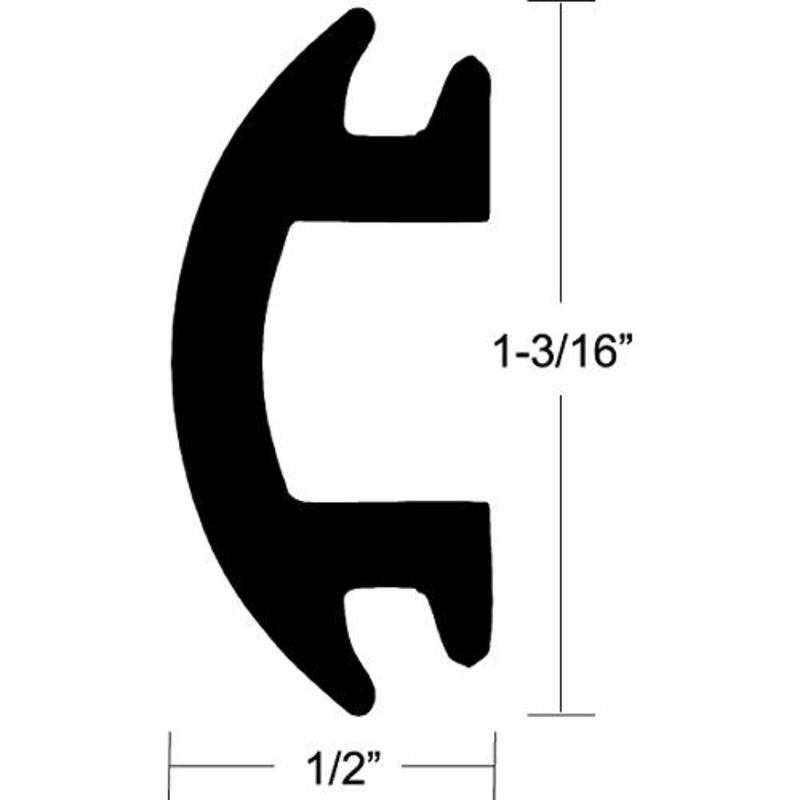 Taco V124144BKA701 Flexible Vinyl Insert, 70′ Black