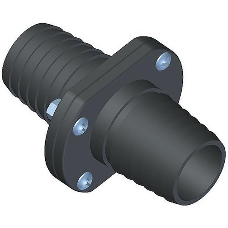 T-H Marine Inline Scupper Double Barb, Black
