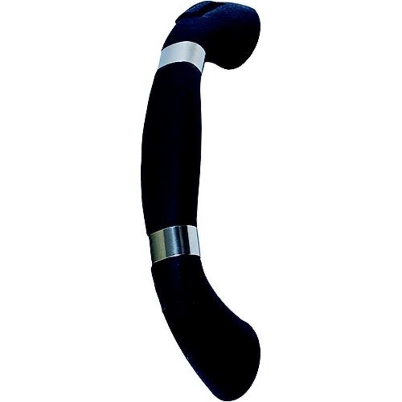 T-H Marine LEDGHGSSBDP Molded Grab Handle with Stainless Accent Rings & Blue LED Light, Graphite