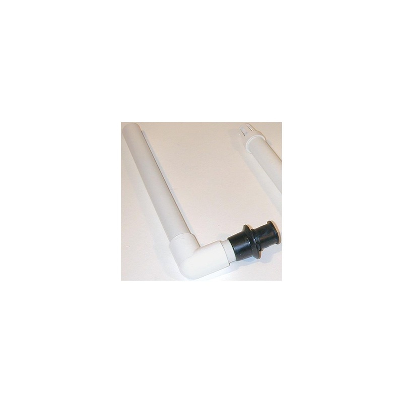 T-H Marine Push In Overflow Drain Tube 90 Degree First All T-H 1-1/2 Thru Hulls, 18 L With Screen