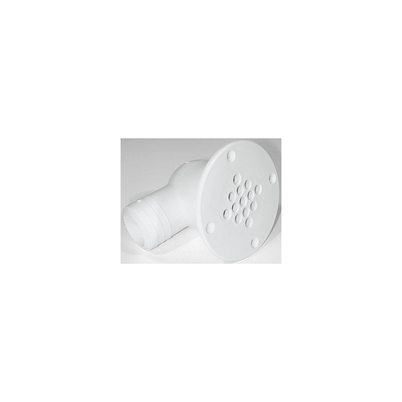 T-H Marine Cockpit Scupper Drain 90 Degree Outlet 1-1/2, White