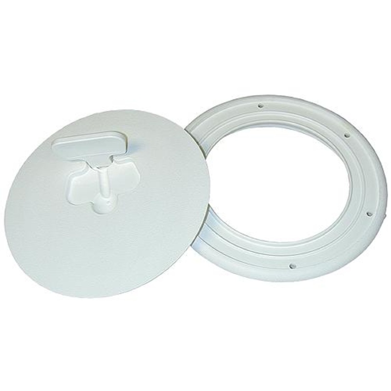 T-H Marine Quick Release Deck Plate 8 Diameter, Polar White