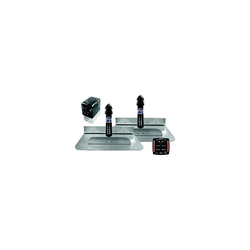 Bennett 1812OBI Classic Hydraulic Trim Tab Kit With OBI9000H Integrated Helm Control, 18 x 12