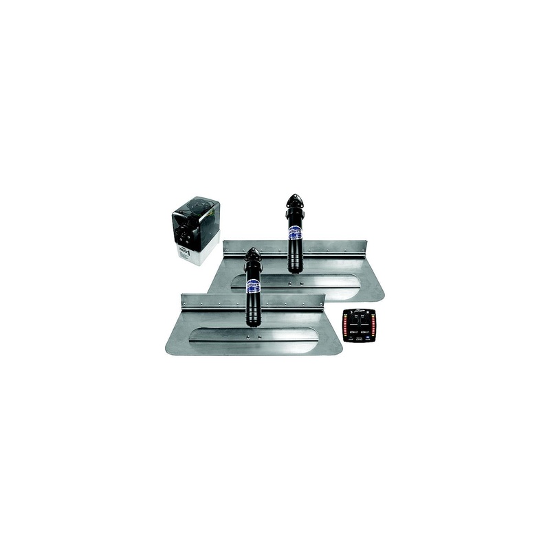 Bennett 2412OBI Classic Hydraulic Trim Tab Kit With OBI9000H Integrated Helm Control, 24 x 12