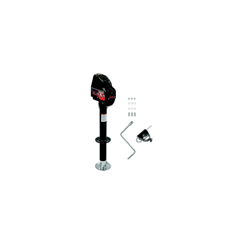 Bulldog 500199 Black 4,000 lb Capacity Powered A-Frame 14 Travel RV Trailer Jack, Black Case