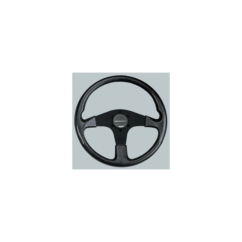 Uflex Corse Steering Wheel, Black PVC Grip w/Black Spokes