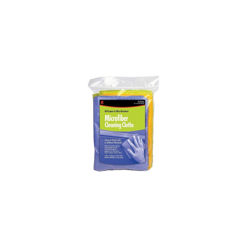 Buffalo Microfiber Cloths 12 x 16 (4 ea. Of Blue, Green, Yellow)