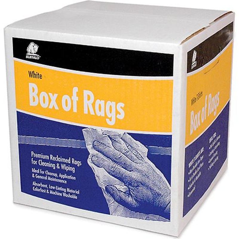 Buffalo Recycled White T-Shirt Wipers, 50 lb.