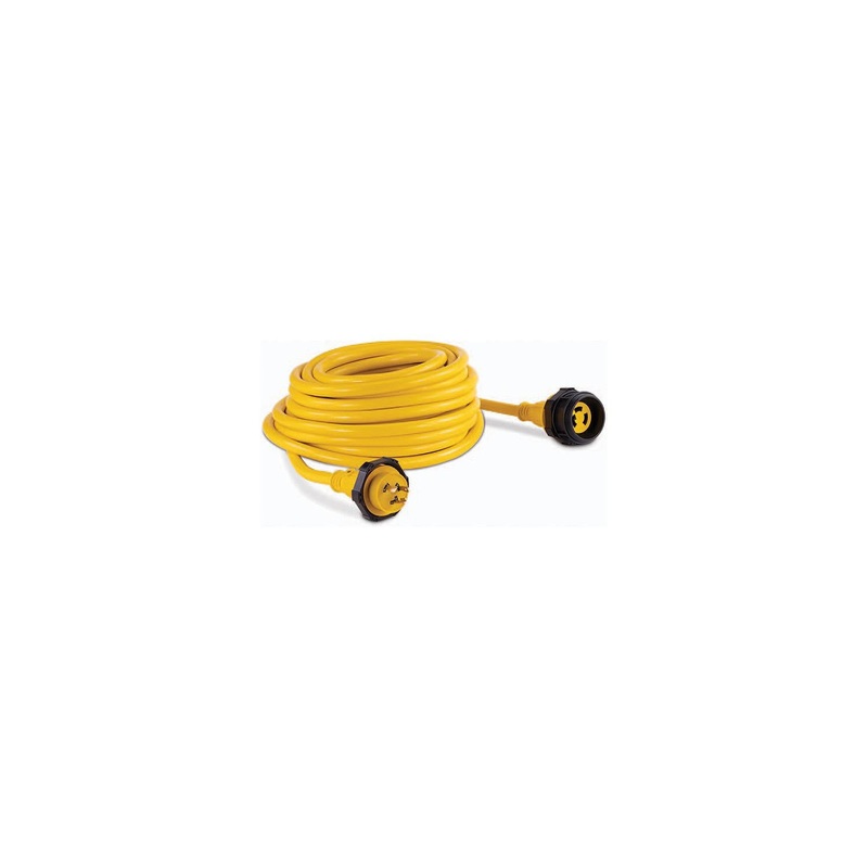 Sierra AC12360 30A Shore Power Cordset, 50′, Yellow