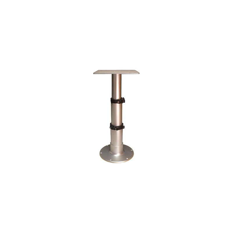 Springfield 1660230 3-Stage Clear Anodized Pedestal Set (Includes Square Table Mount and Base), 12-3/4, 20, 28