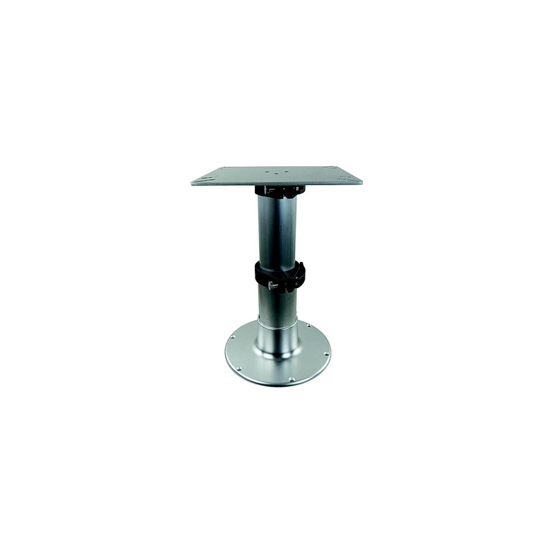 Springfield 1660231 3-Stage Clear Anodized Pedestal Set (Includes Square Table Mount and Base), 14, 20, 28